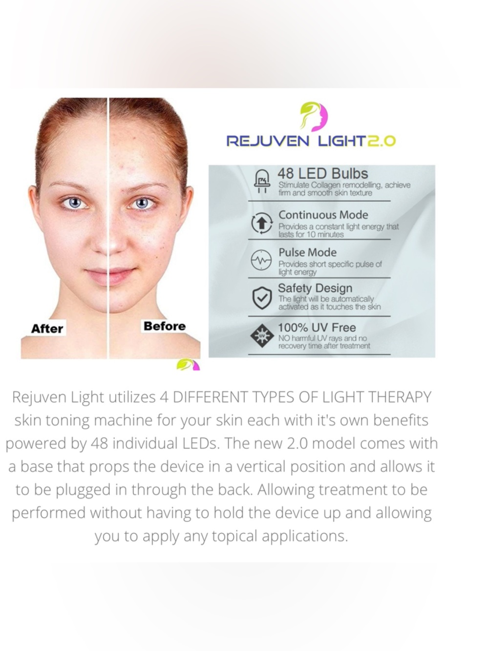 Rejuven Light Nano LED Therapy Device – Blue - Picture 4 of 4
